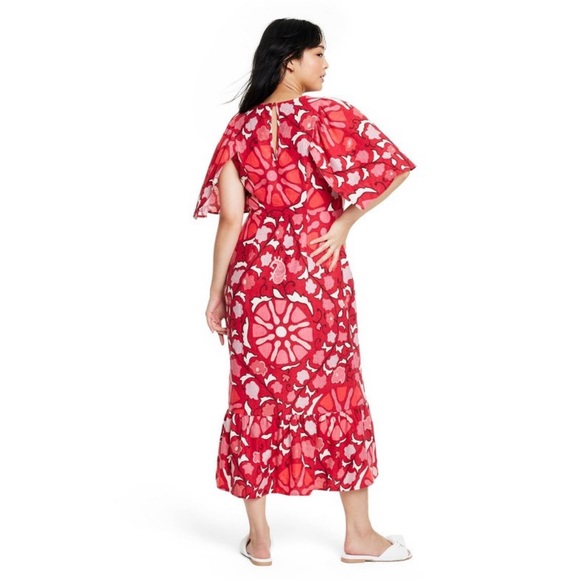 Rhode x target red linen blend maxi dress - Picture 3 of 5